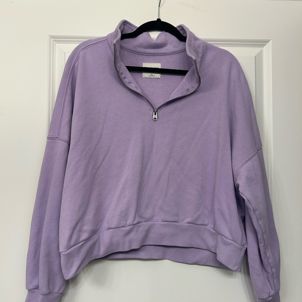 Abercrombie Lavender Quarter-Zip Women's Top